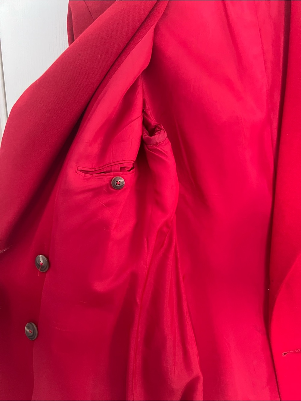 Ralph Lauren Women’s Size 10 Red Wool Gabardine Blazer - Picture 7 of 7